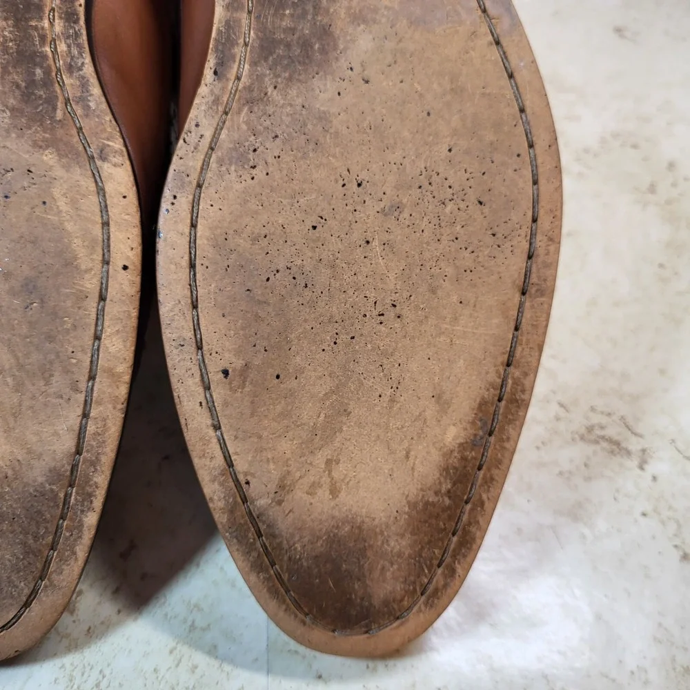 Stacy Adams Brown Toe Cap Brogueing Leather Tie Front Oxford Shoe‎ 10 1/2 M